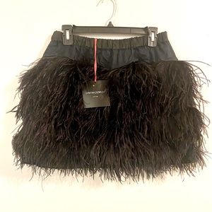 Cynthia Rowley size 2 ostrich feather skirt.